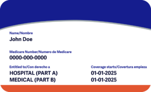 Illustration of Medicare card issued by government