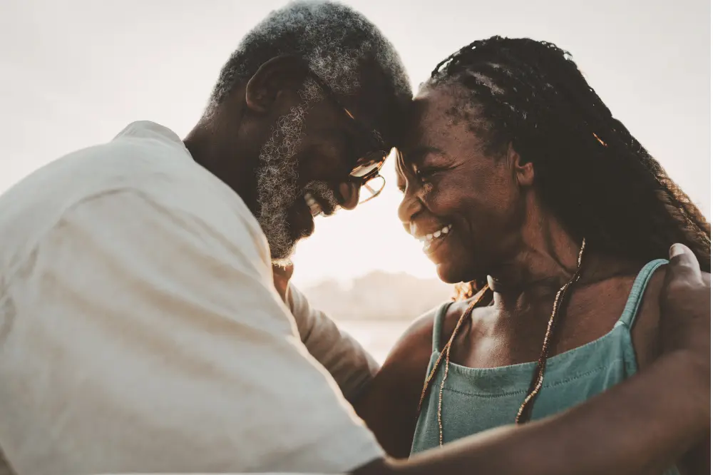 couple smiling